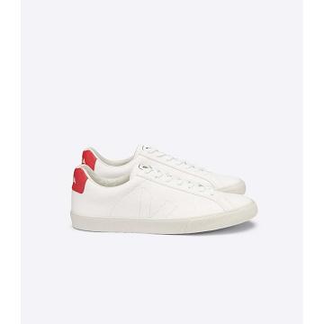 Men's Veja ESPLAR CHROMEFREE Sneakers White/Red | SG 307KOR